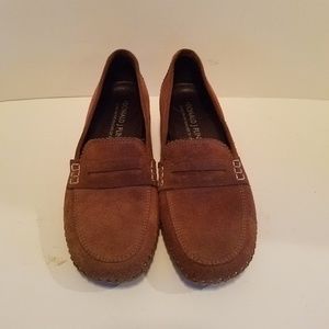 Donald J Pliner PETRA  Brown Suede Penny Loafer 6
